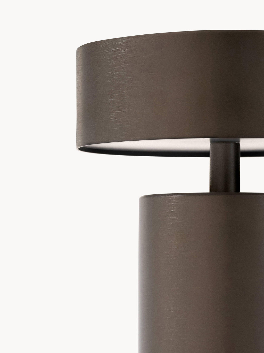 Petite lampe à poser mobile Hreinn, intensité ajustable - Brun foncé