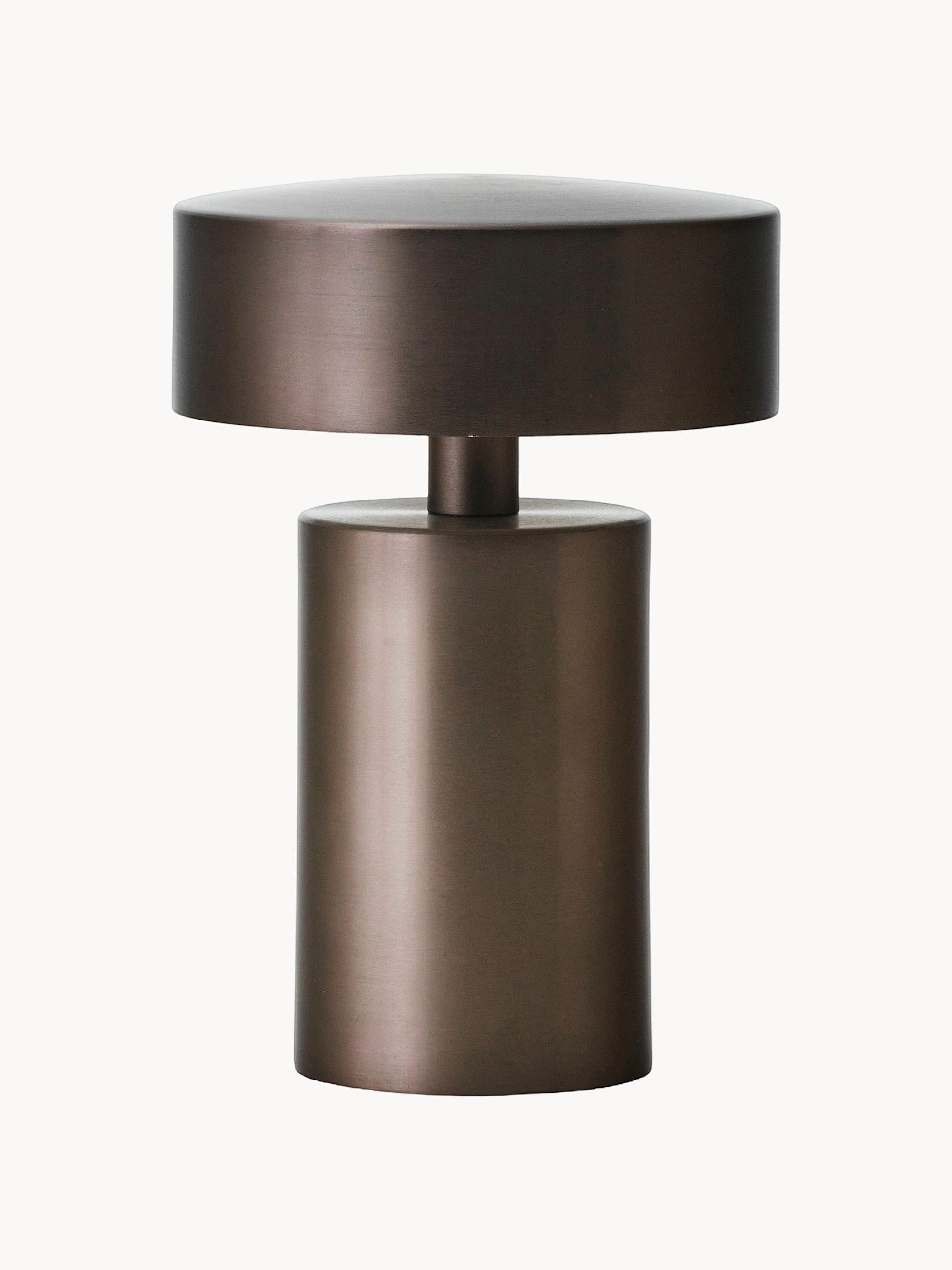 Petite lampe à poser mobile Hreinn, intensité ajustable - Brun foncé