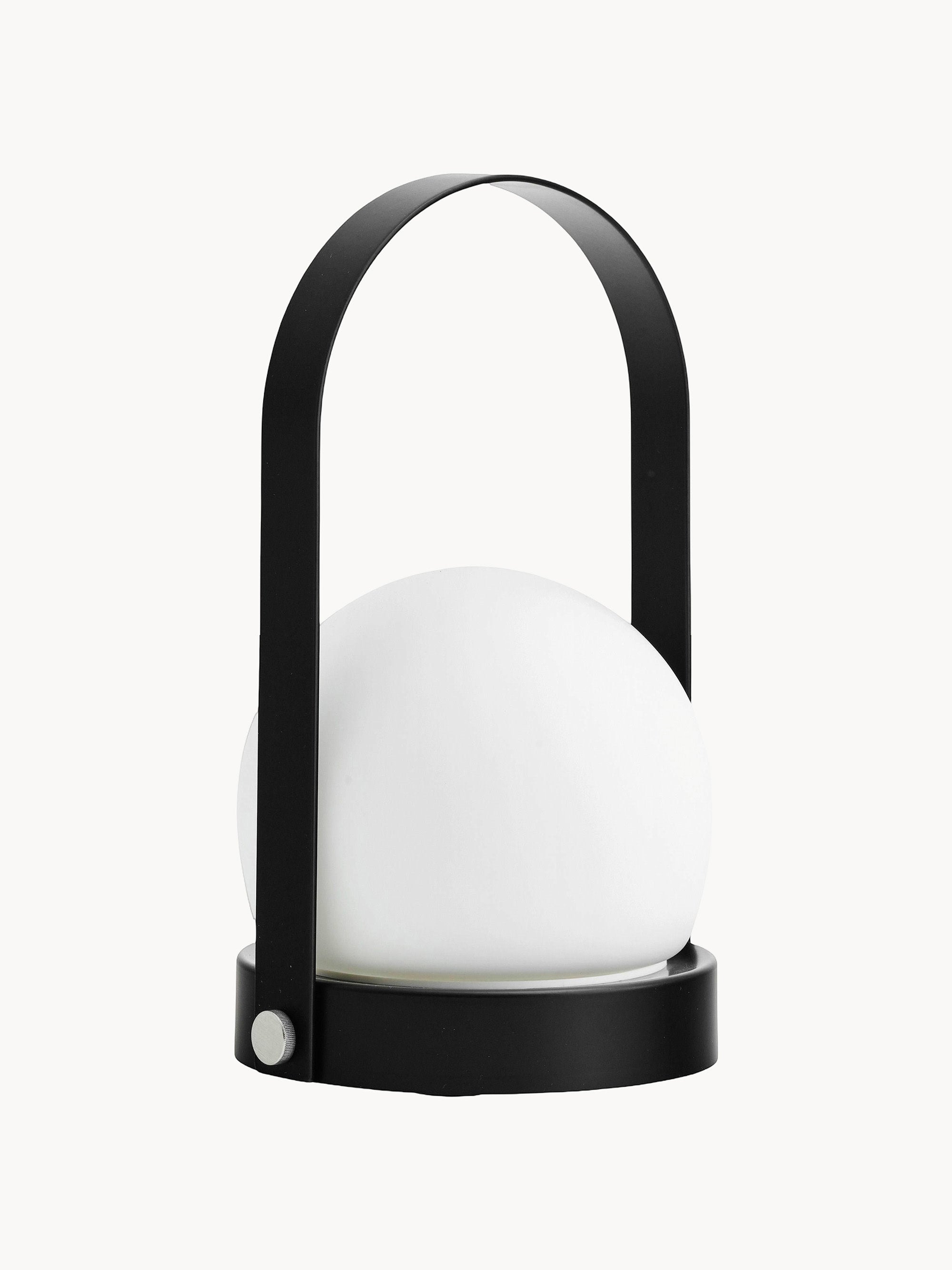 Petite lampe à poser mobile Truels, intensité ajustable - Blanc, noir