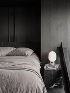 Petite lampe à poser Hamish, intensité ajustable - Blanc, gris clair marbré