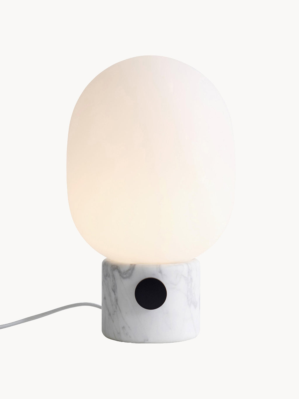 Petite lampe à poser Hamish, intensité ajustable - Blanc, gris clair marbré