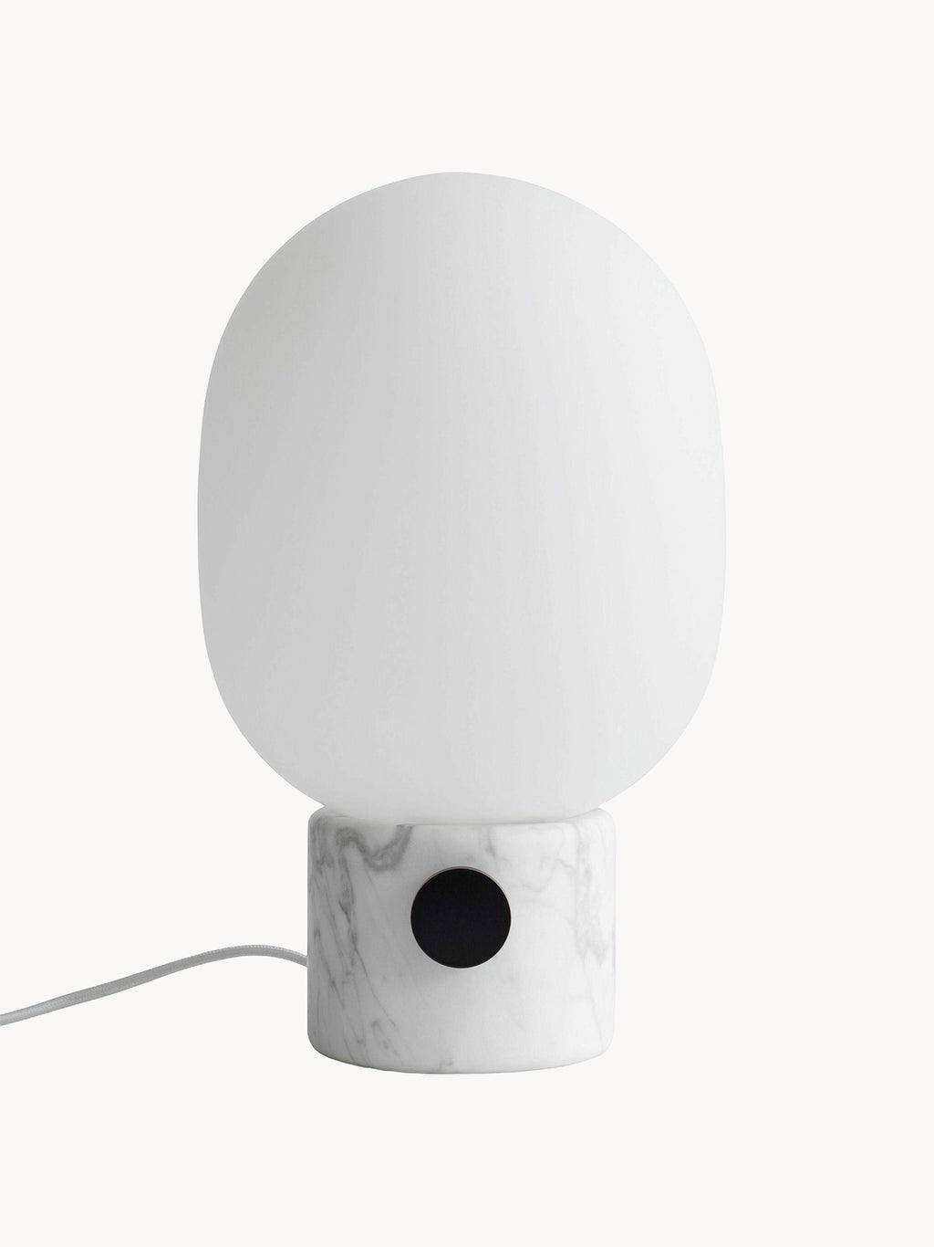 Petite lampe à poser Hamish, intensité ajustable - Blanc, gris clair marbré