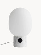 Petite lampe à poser Hamish, intensité ajustable - Blanc, gris clair marbré