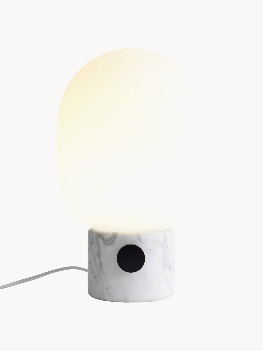 Petite lampe à poser Hamish, intensité ajustable - Blanc, gris clair marbré