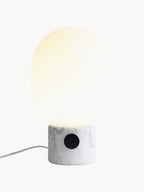 Petite lampe à poser Hamish, intensité ajustable - Blanc, gris clair marbré