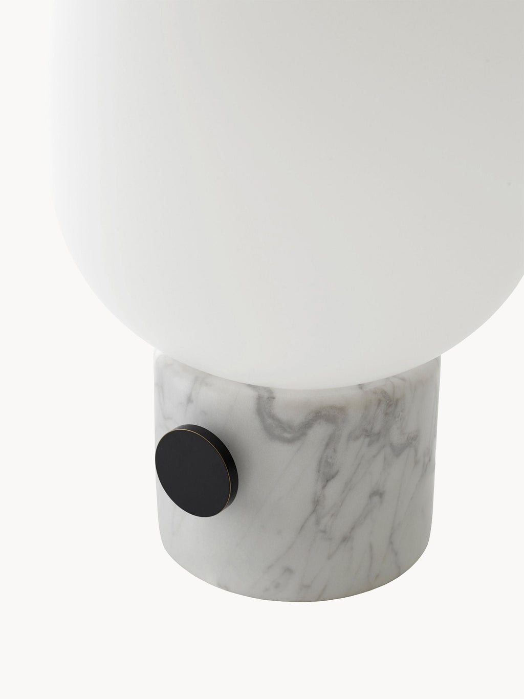 Petite lampe à poser Hamish, intensité ajustable - Blanc, gris clair marbré