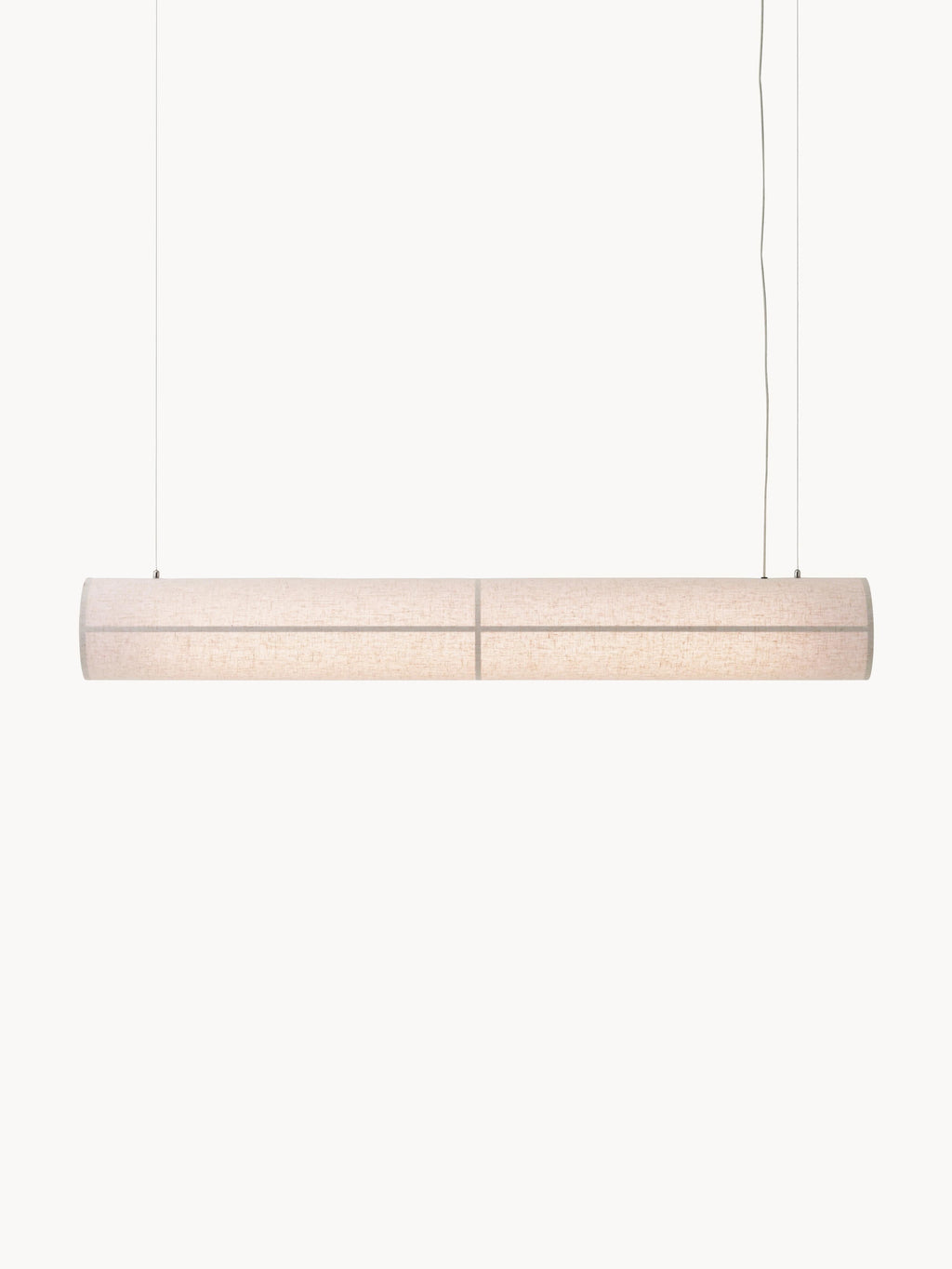 Grande suspension LED en lin Varg, intensité ajustable - Beige clair