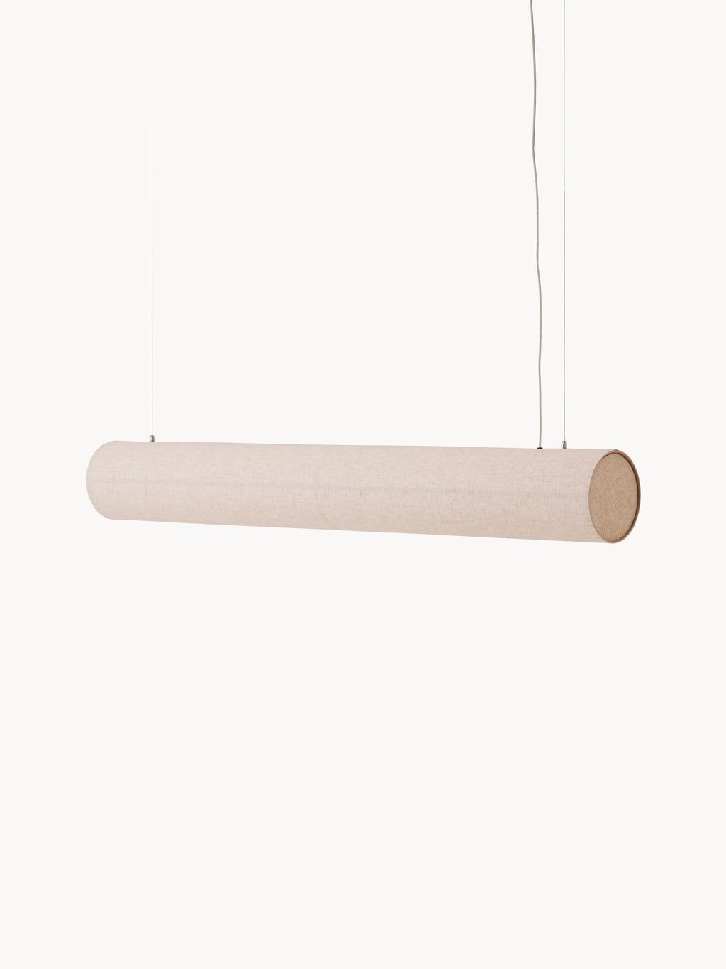 Grande suspension LED en lin Varg, intensité ajustable - Beige clair