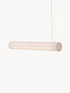 Grande suspension LED en lin Varg, intensité ajustable - Beige clair