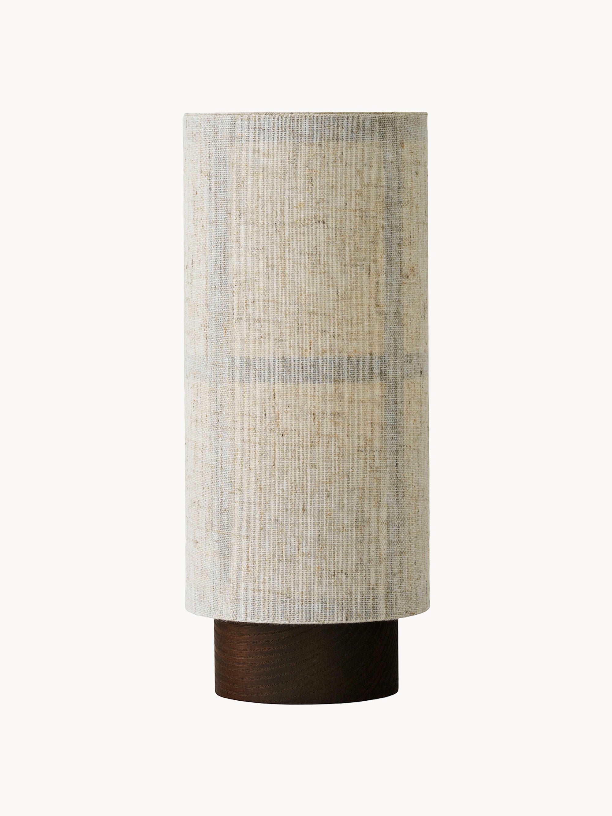 Lampe à poser mobile en lin artisanale Varg, intensité ajustable - Beige, bois de frêne