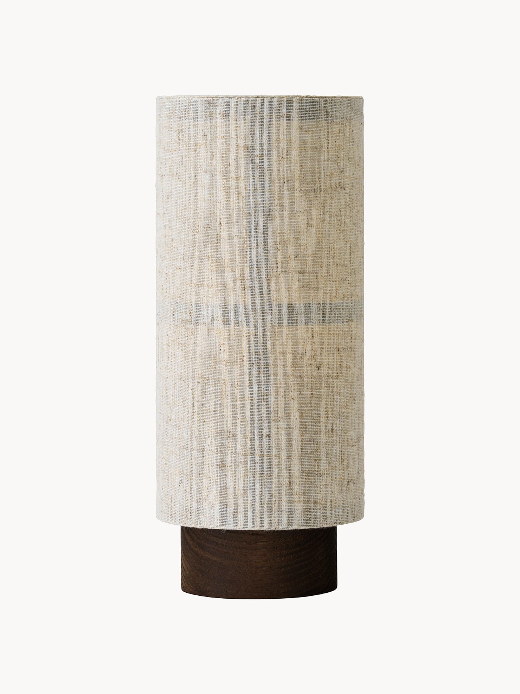 Lampe à poser mobile en lin artisanale Varg, intensité ajustable - Beige, bois de frêne