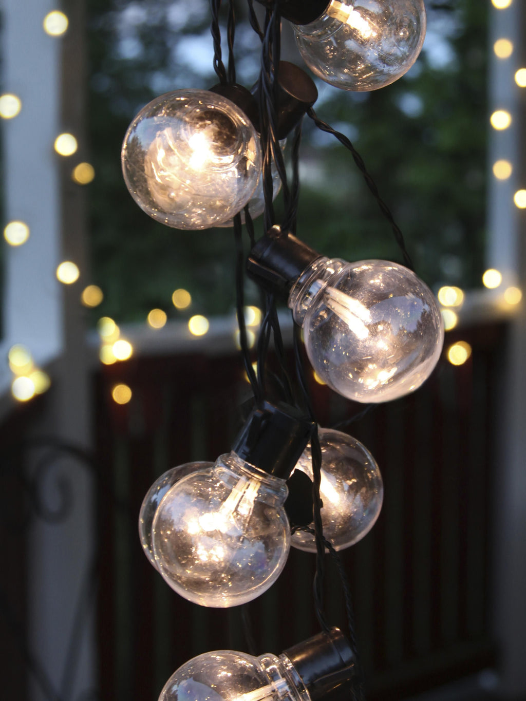 Guirlande lumineuse LED d'extérieur Zain, 950 cm - Transparent, noir