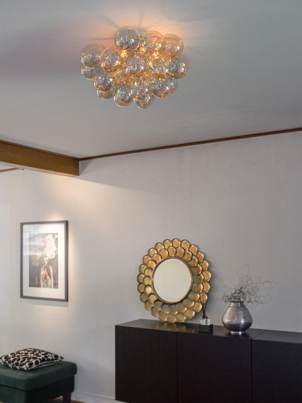 Plafonnier LED soufflé bouche Magnar - Beige