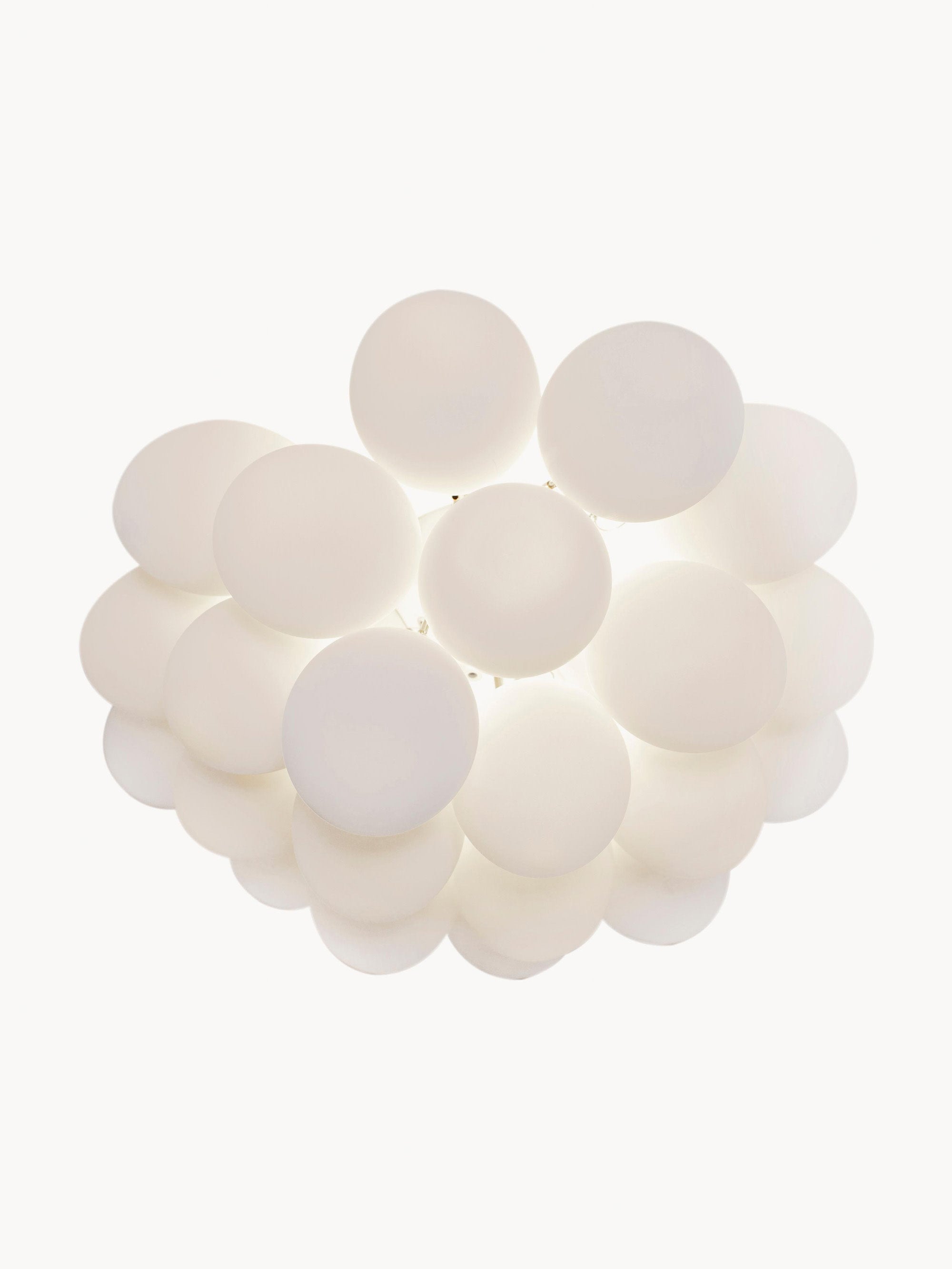 Plafonnier en verre soufflé bouche Magnar - Blanc, mat