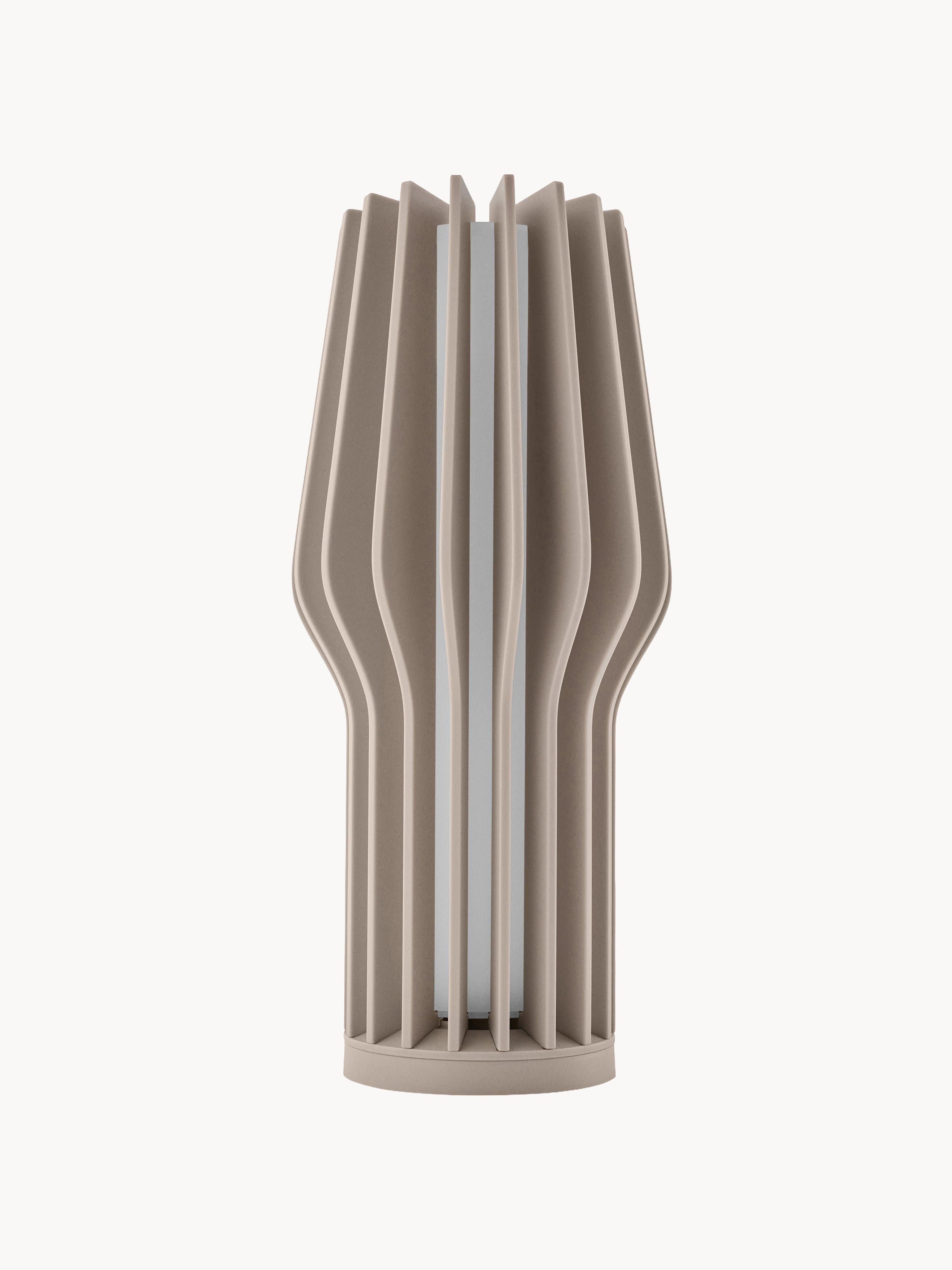 Petite lampe à poser LED mobile Keith, intensité ajustable - Beige clair