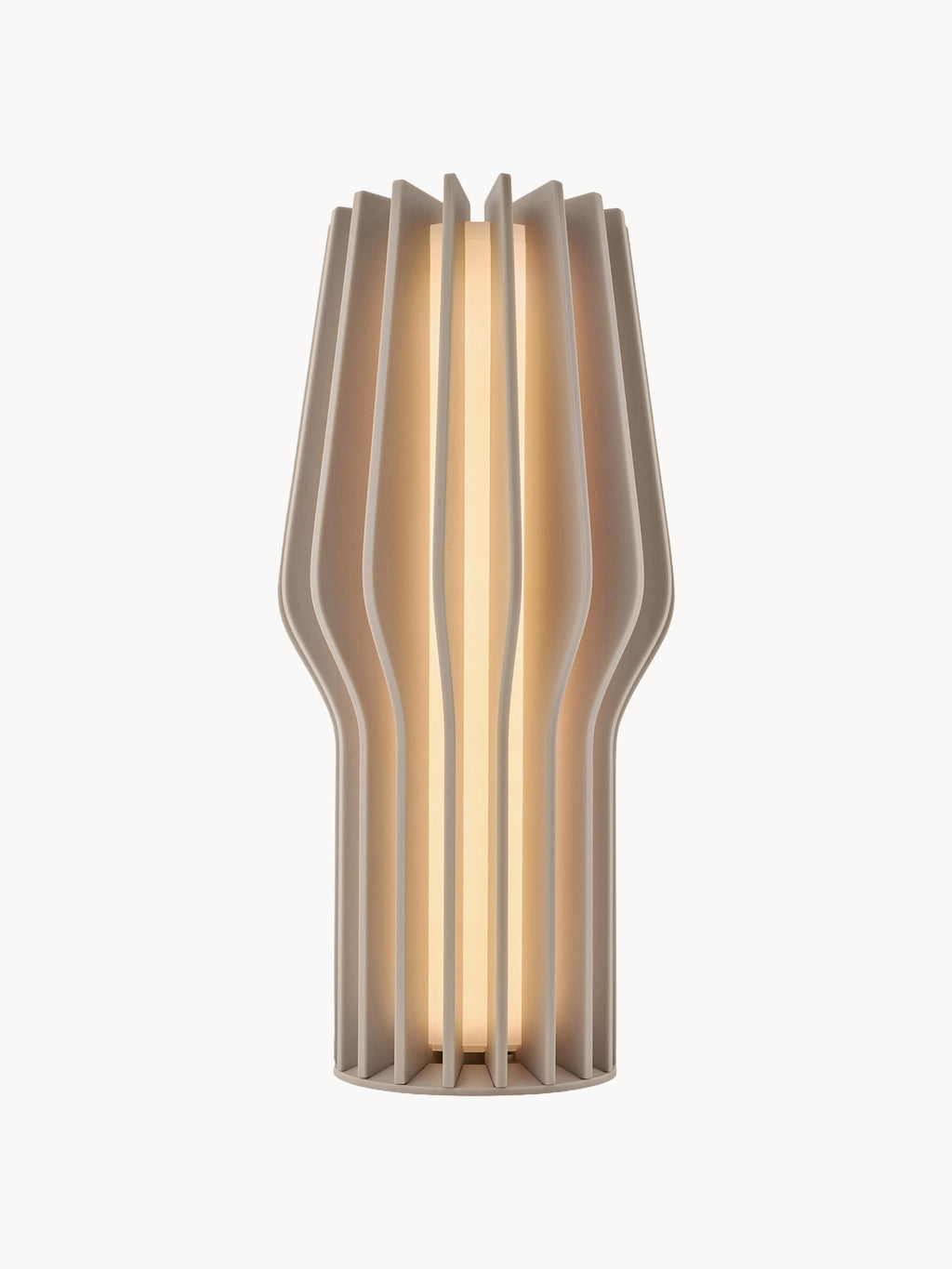 Petite lampe à poser LED mobile Keith, intensité ajustable - Beige clair