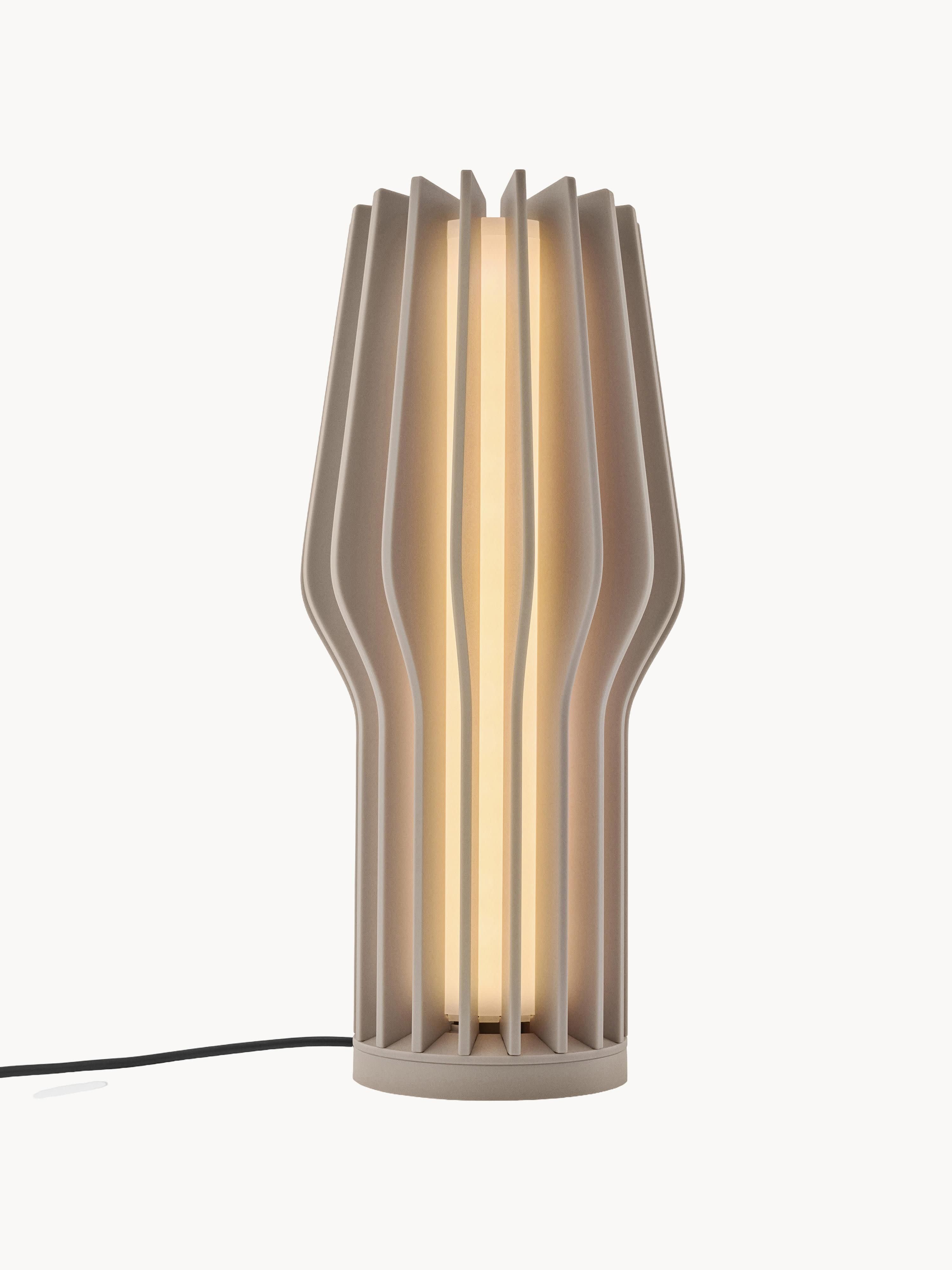 Petite lampe à poser LED mobile Keith, intensité ajustable - Beige clair