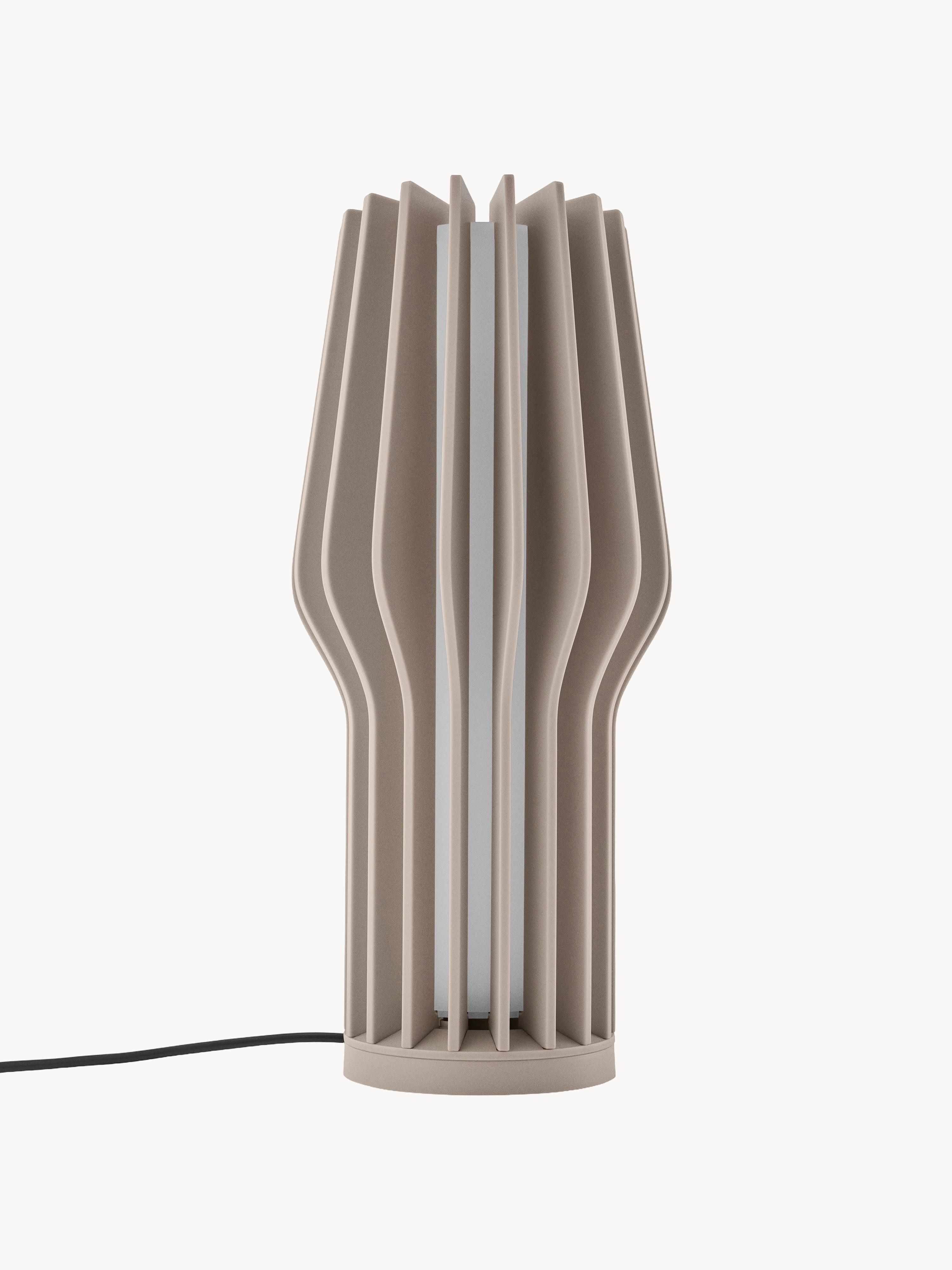 Petite lampe à poser LED mobile Keith, intensité ajustable - Beige clair