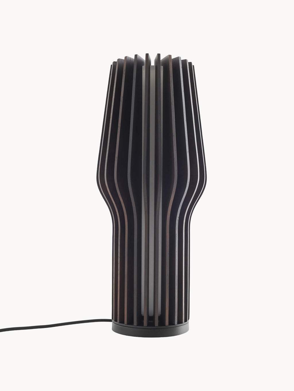 Petite lampe à poser LED mobile Keith, intensité ajustable - Bois de chêne, anthracite laqué