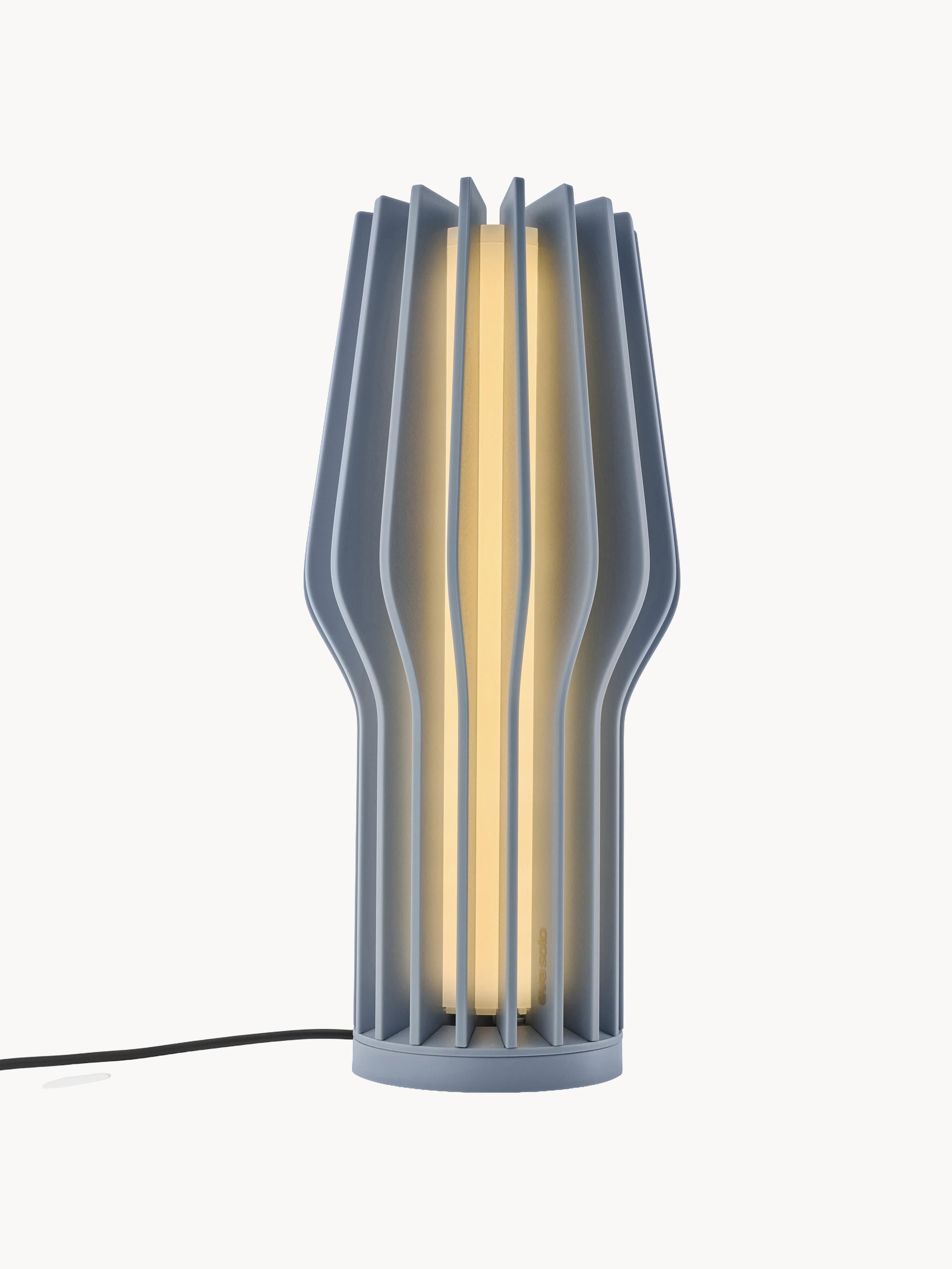 Petite lampe à poser LED mobile Keith, intensité ajustable - Gris-bleu