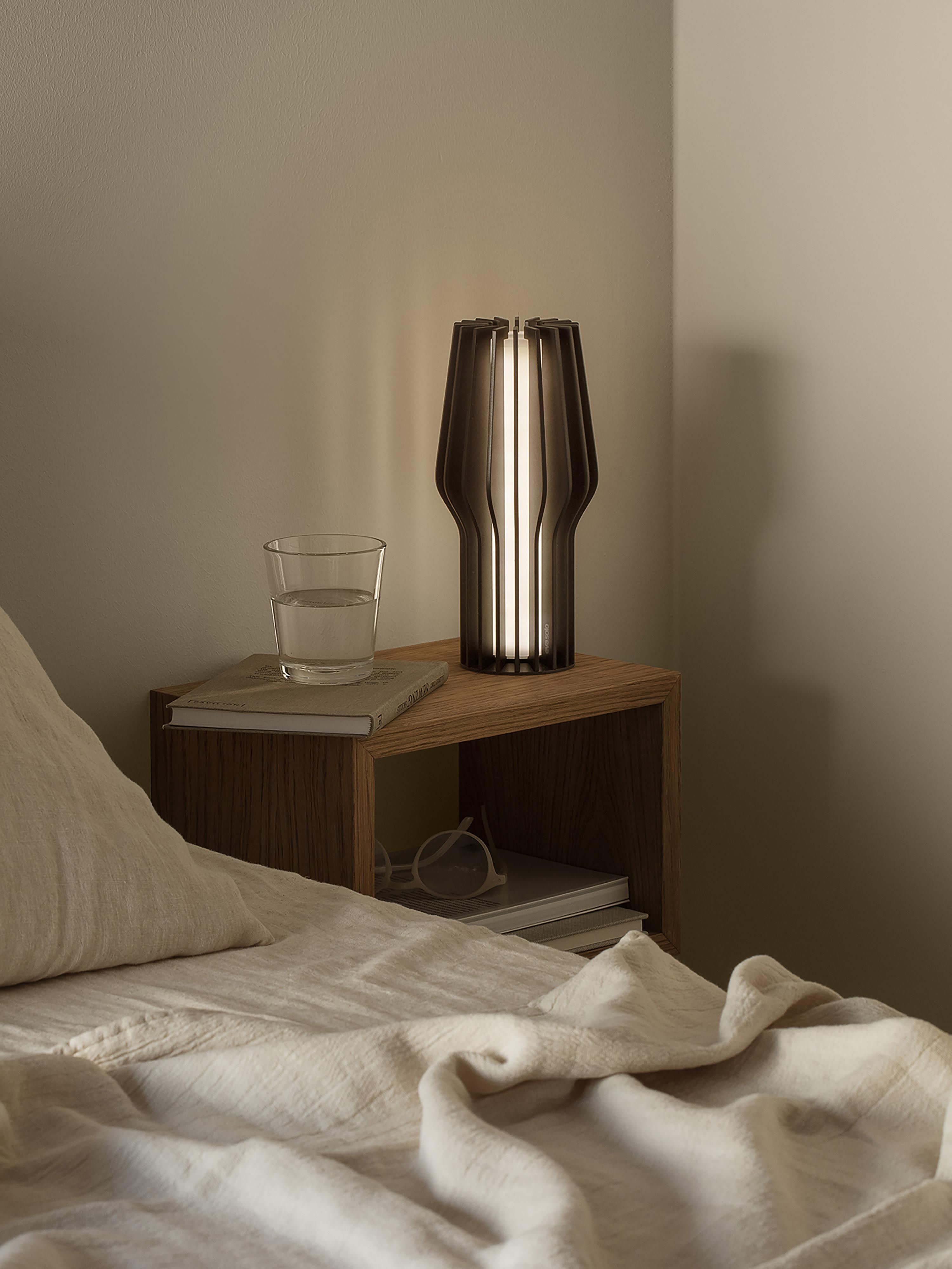 Petite lampe à poser LED mobile Keith, intensité ajustable - Noir
