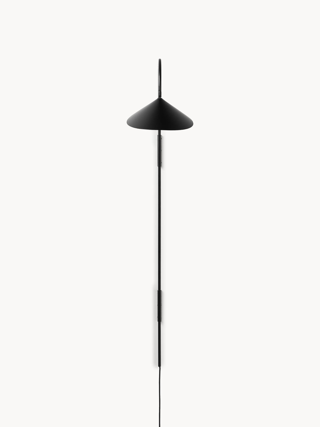 Grande applique murale avec prise secteur Ewan, orientable - Noir