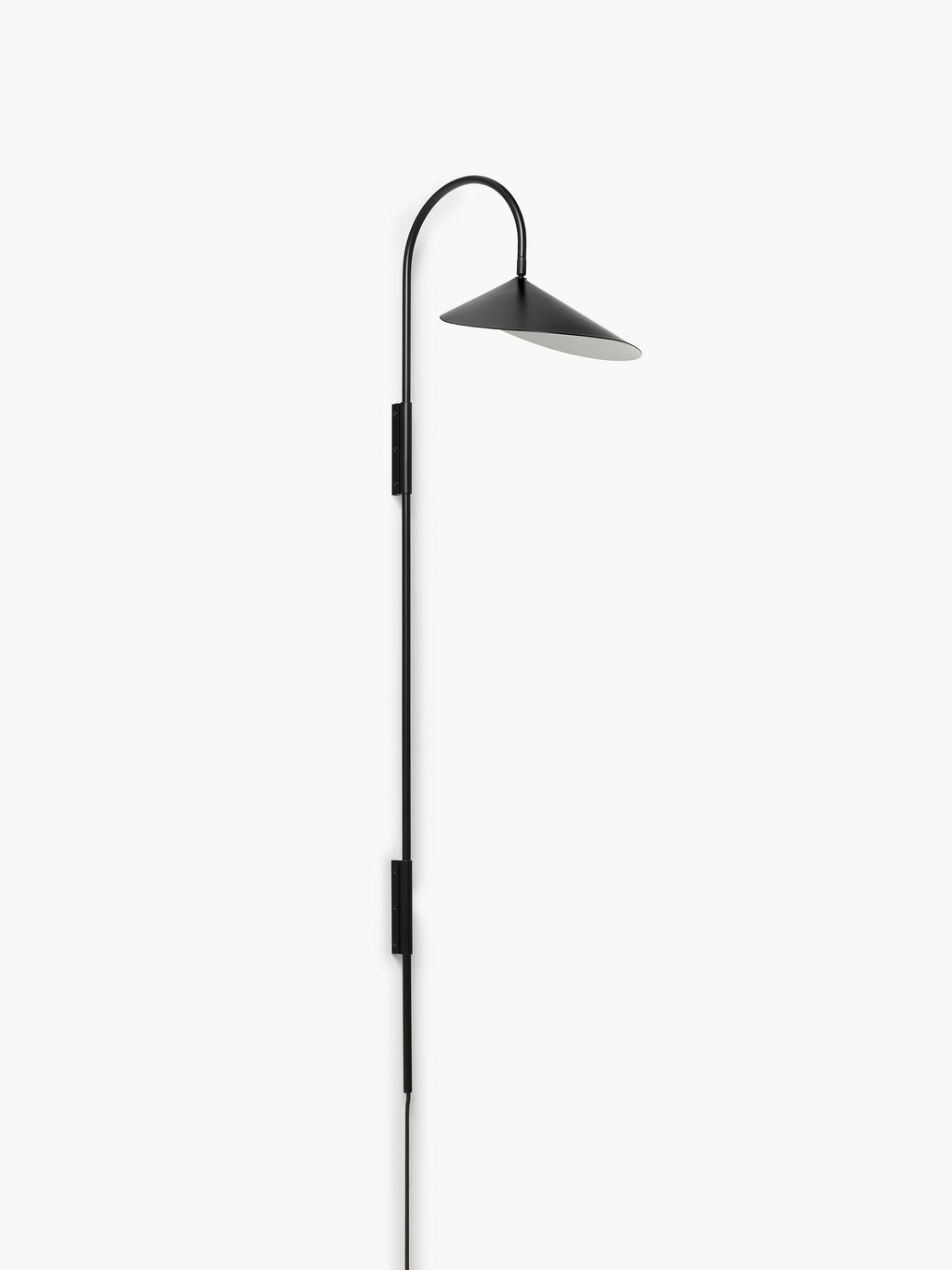 Grande applique murale avec prise secteur Ewan, orientable - Noir