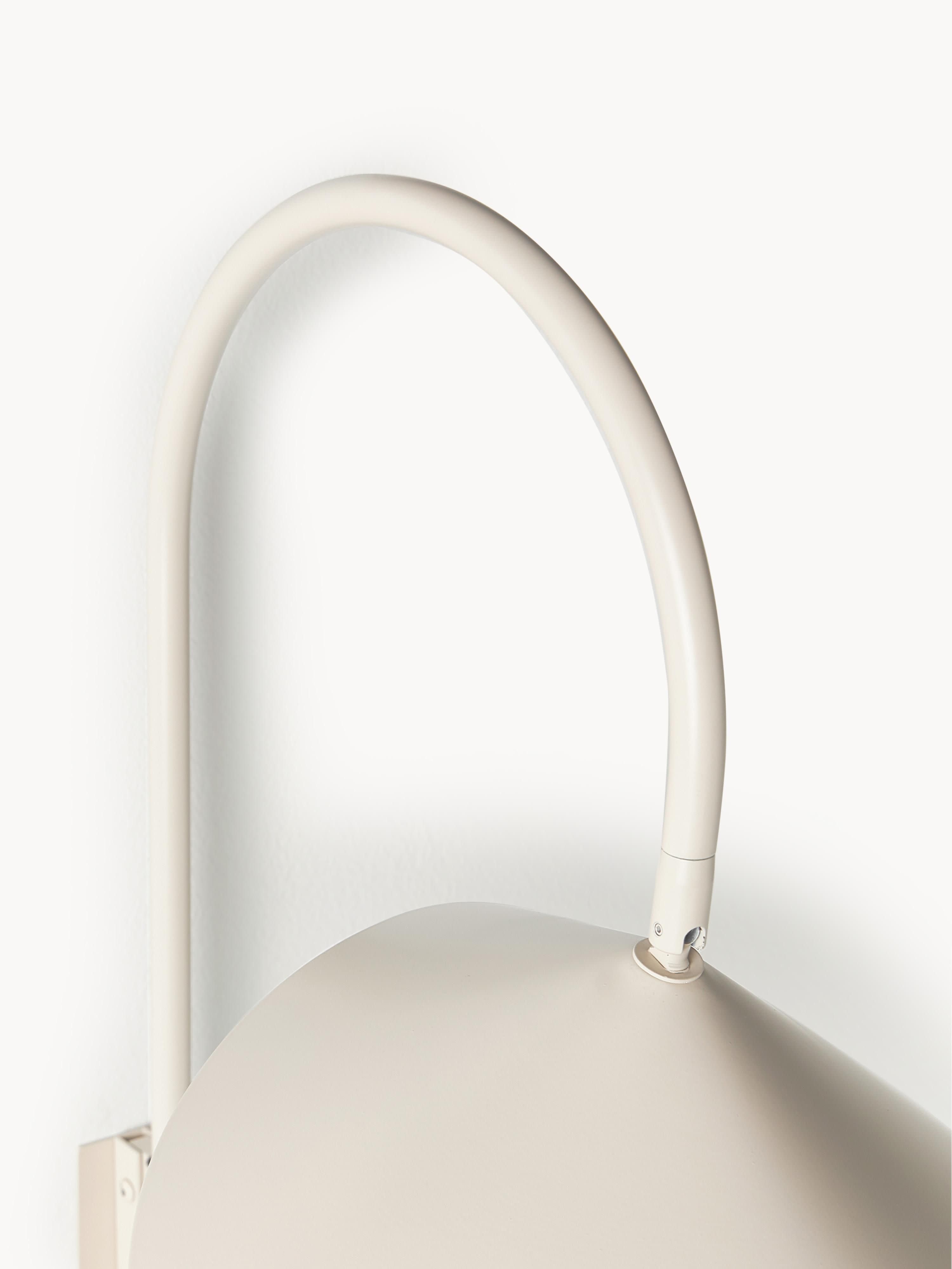 Grande applique murale avec prise secteur Ewan, orientable - Beige clair