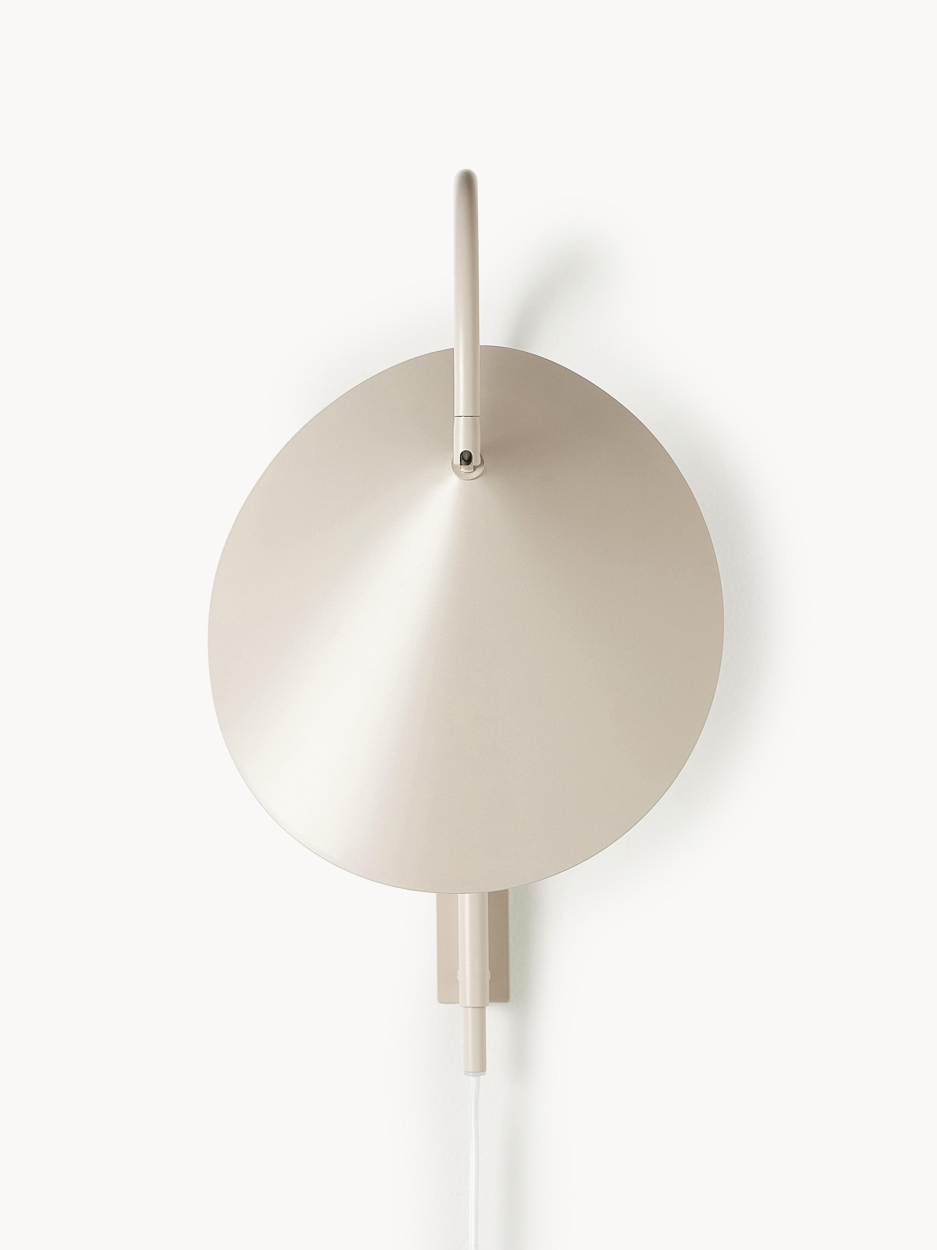 Grande applique murale avec prise secteur Ewan, orientable - Beige clair