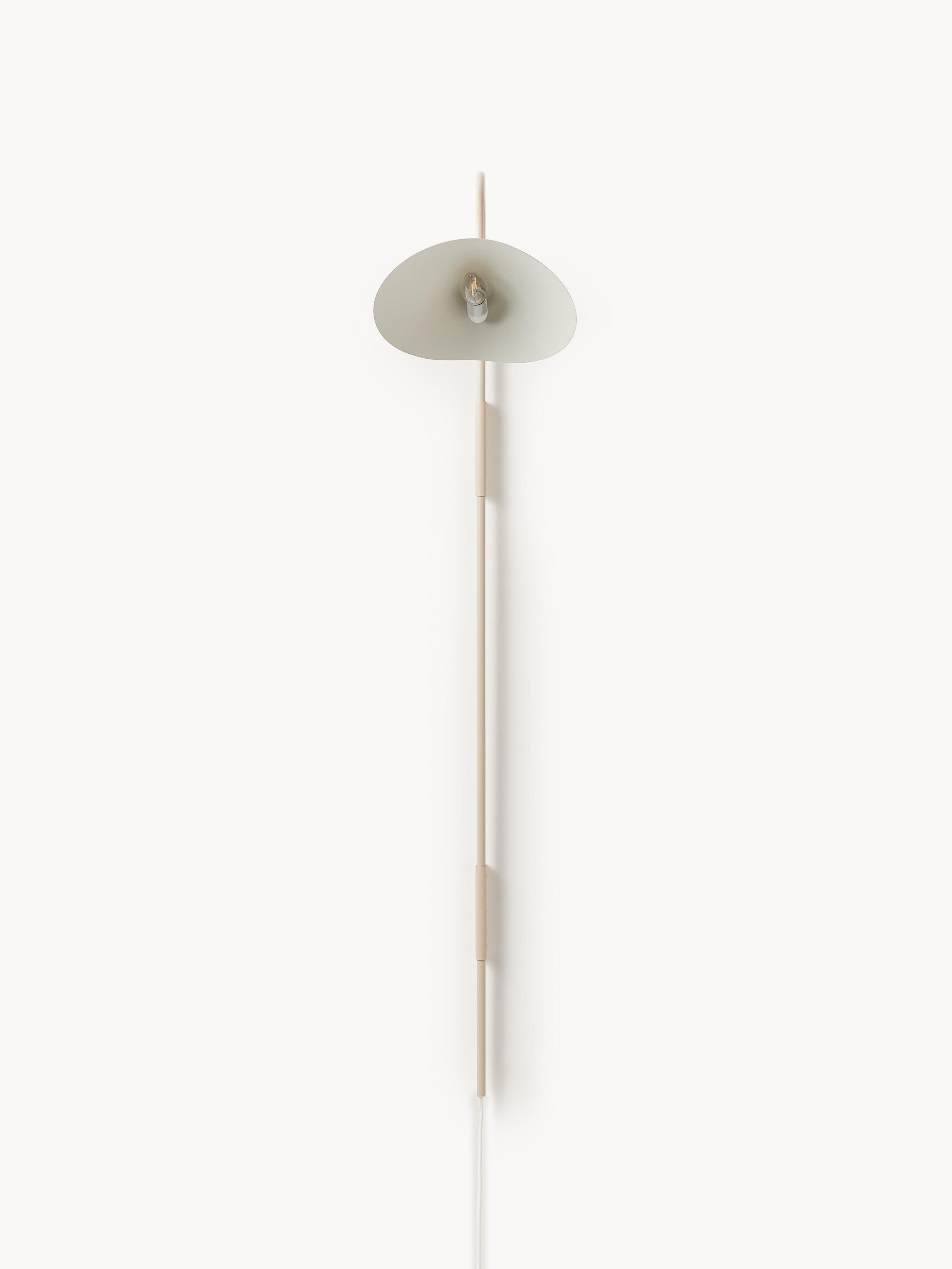 Grande applique murale avec prise secteur Ewan, orientable - Beige clair