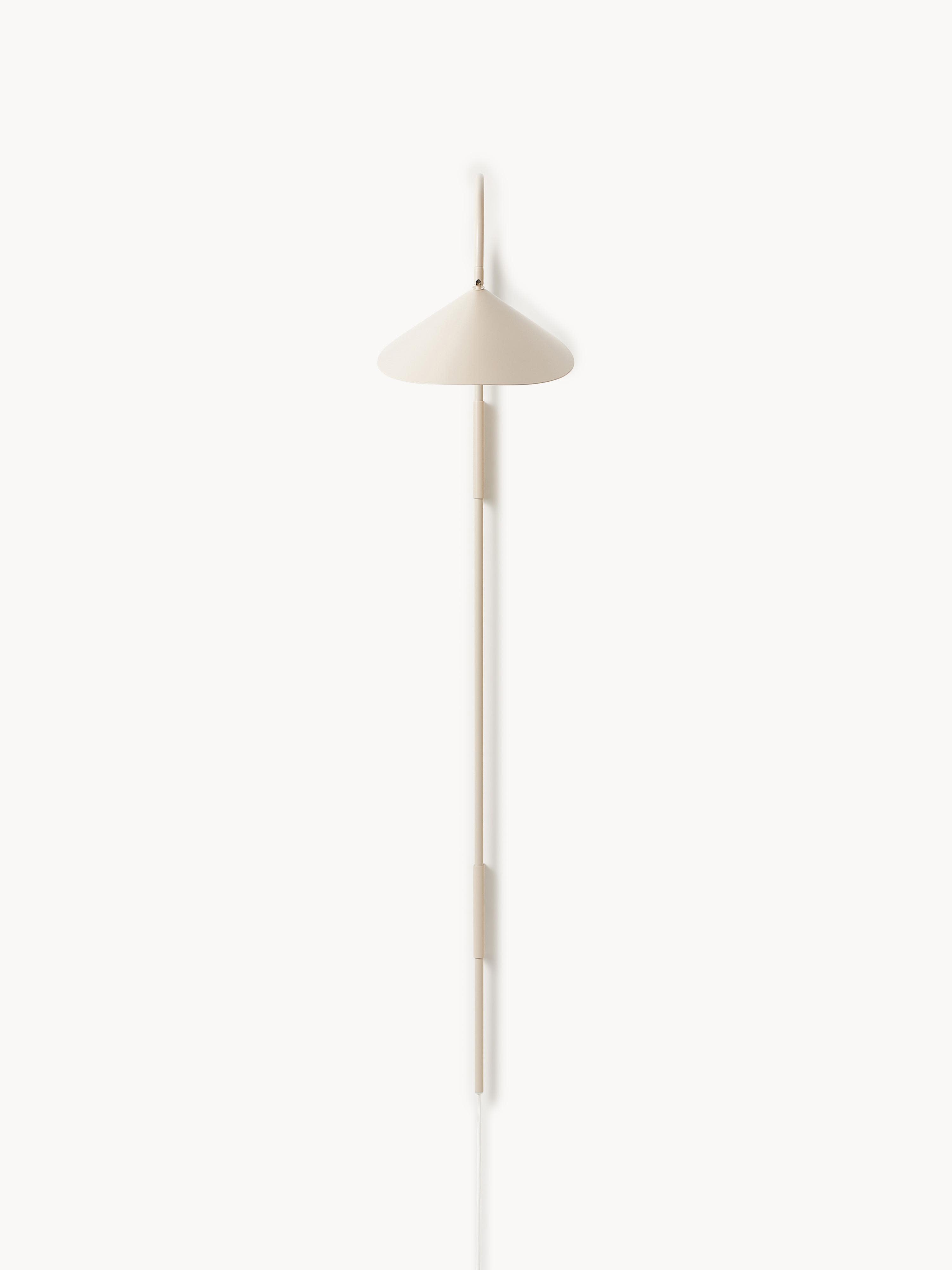 Grande applique murale avec prise secteur Ewan, orientable - Beige clair
