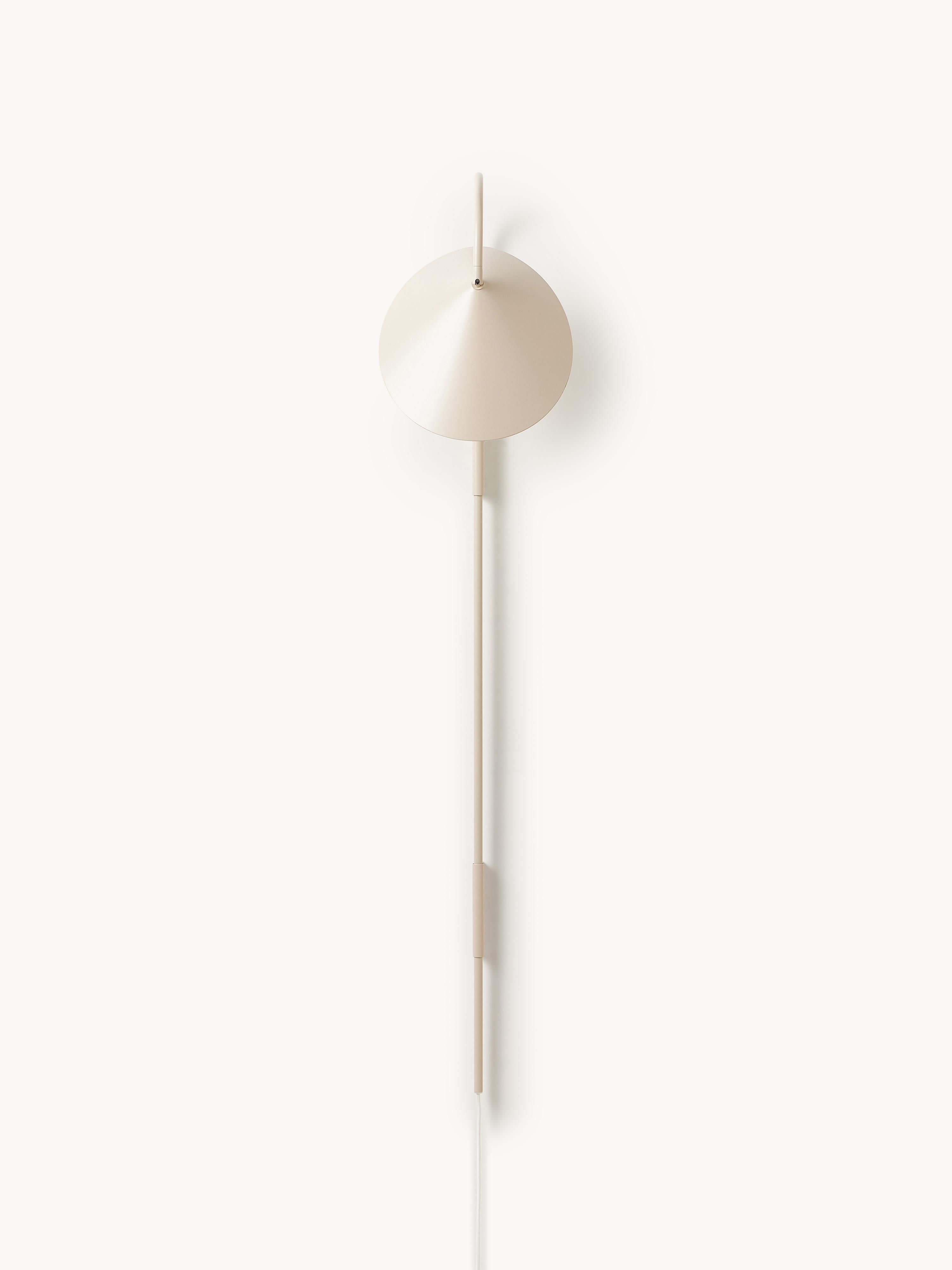 Grande applique murale avec prise secteur Ewan, orientable - Beige clair