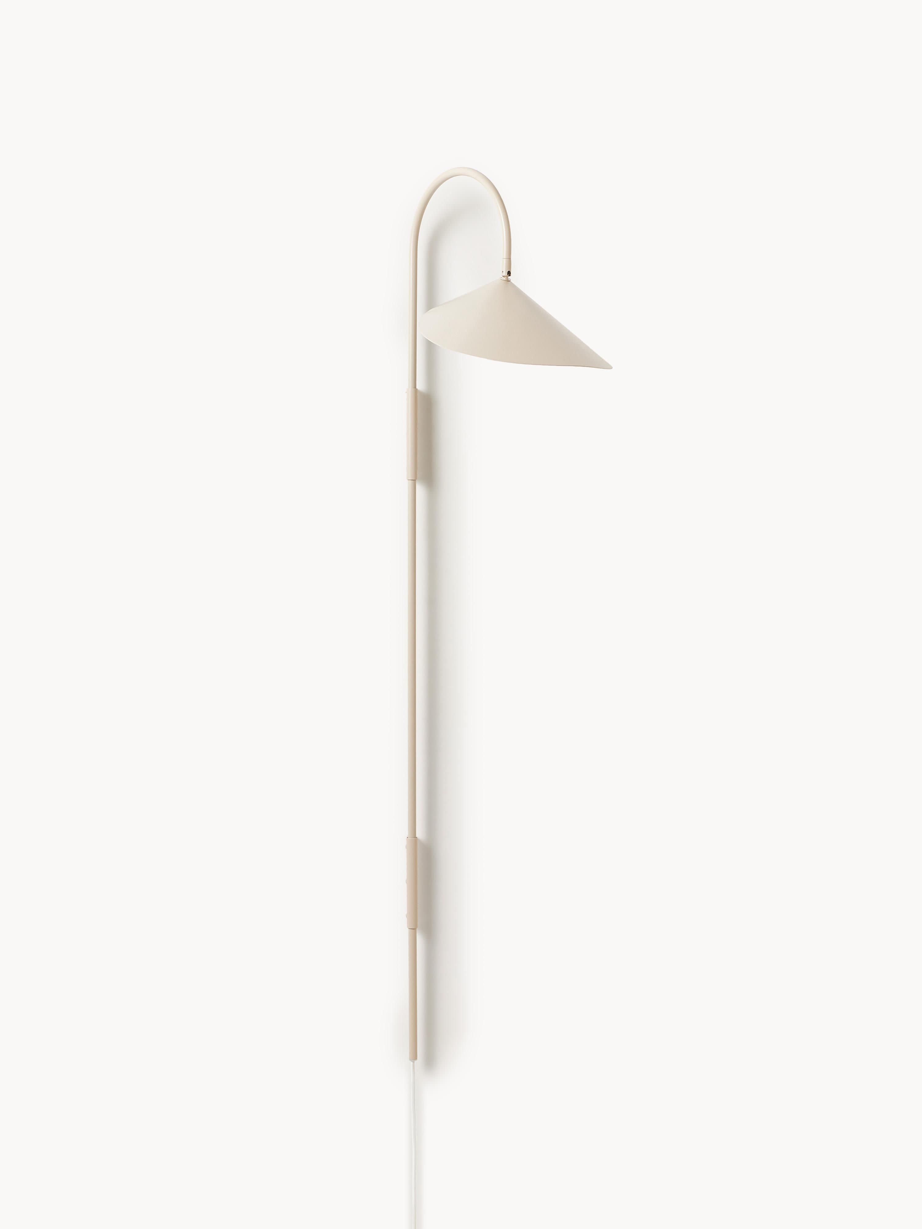 Grande applique murale avec prise secteur Ewan, orientable - Beige clair