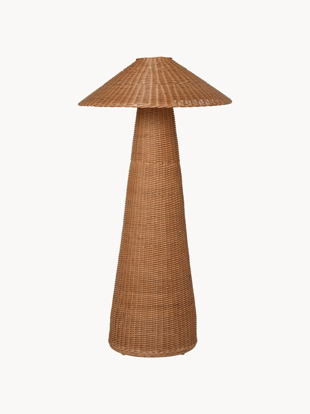 Petit lampadaire en rotin fait main Ludo - Brun