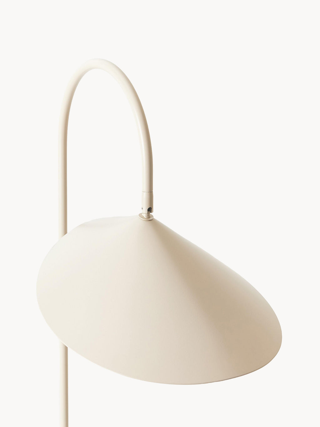 Lampadaire avec pied en travertin Ewan, orientable - Blanc cassé, Travertin beige clair