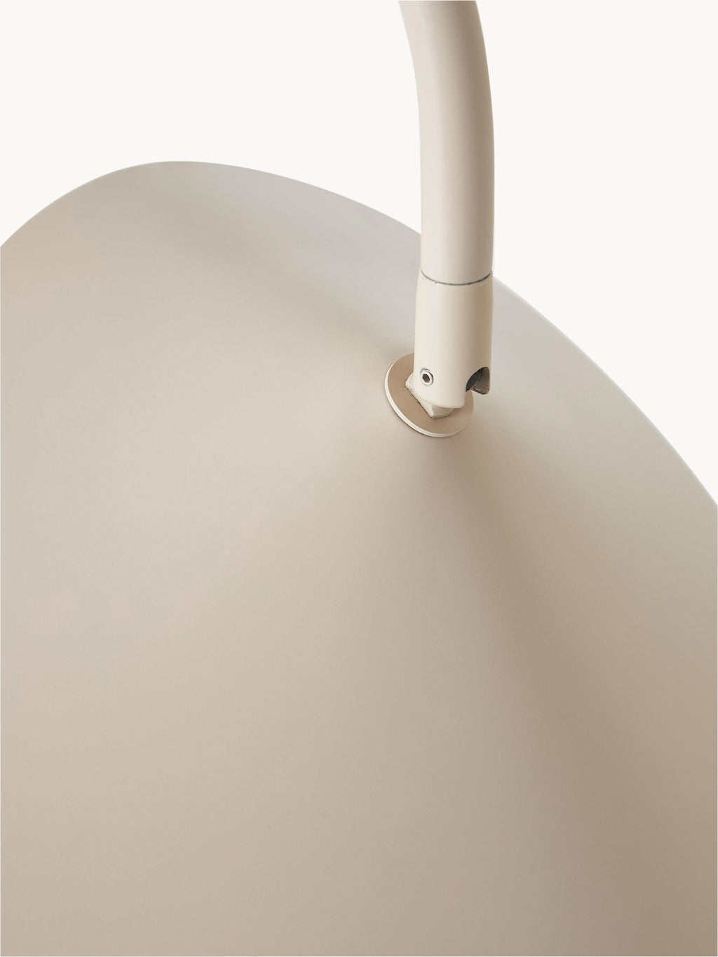 Grande lampe à poser Ewan, orientable - Blanc cassé, beige clair marbré