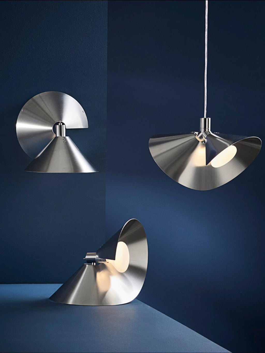Petite suspension Galin - Argenté, brossé