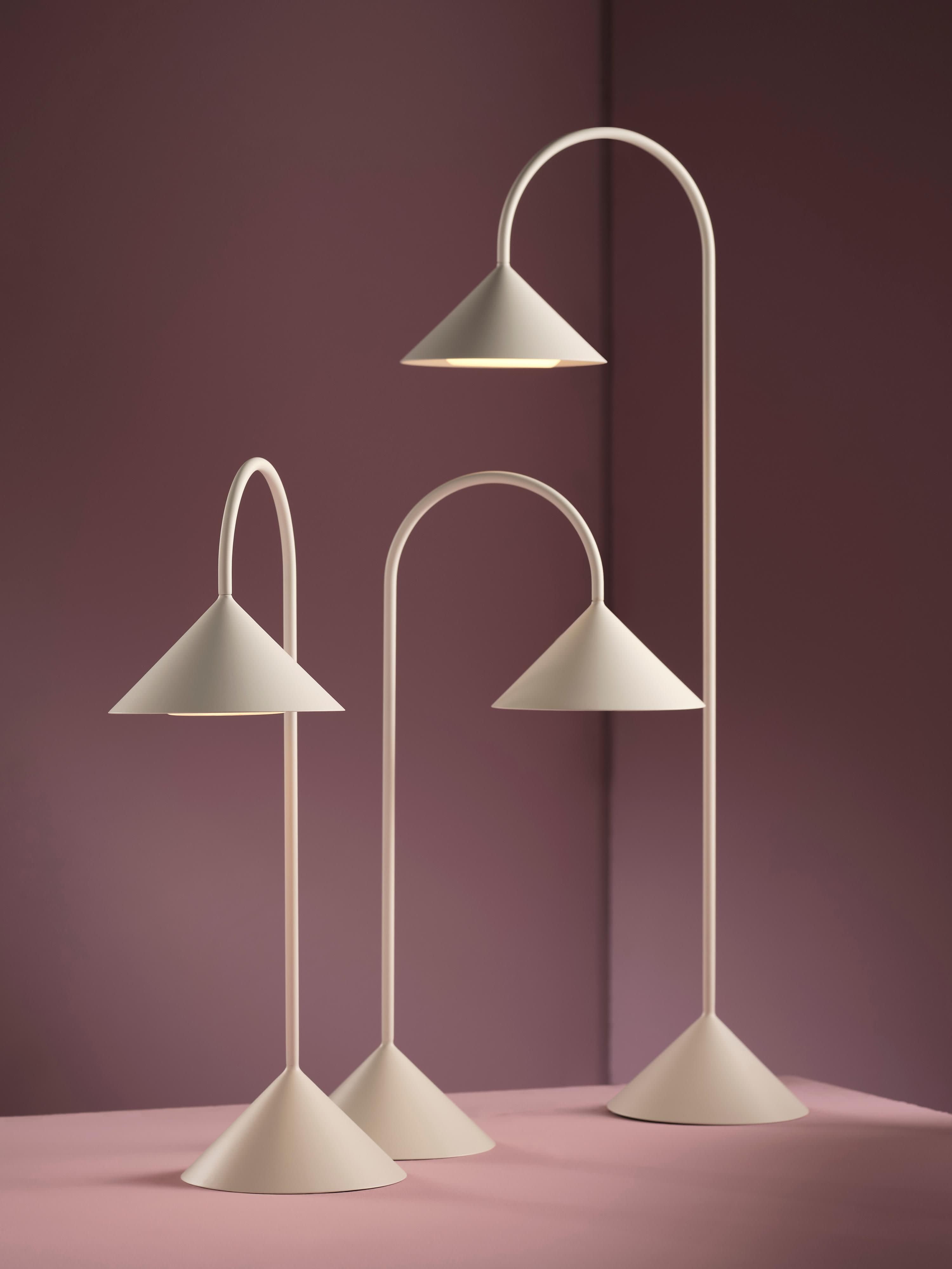 Lampe à poser d'extérieur LED mobile Pentti, intensité ajustable - Blanc, mat