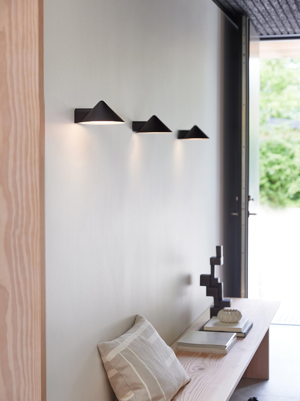 Applique murale LED Pentti, intensité ajustable - Noir, mat