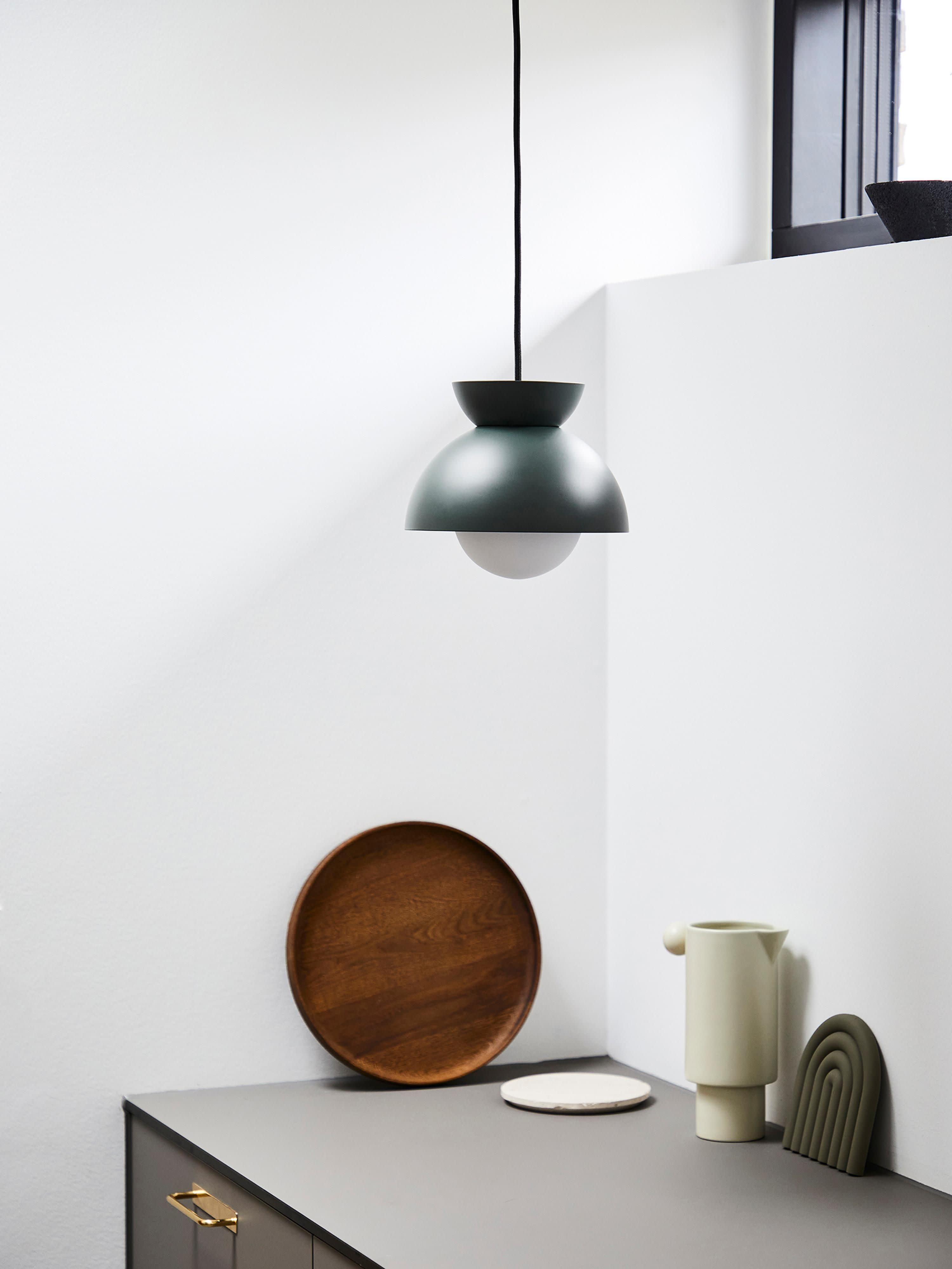 Petite suspension design Grettir - Bleu pétrole, mat