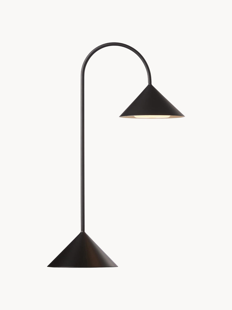 Lampe à poser d'extérieur LED mobile Pentti, intensité ajustable - Noir, mat