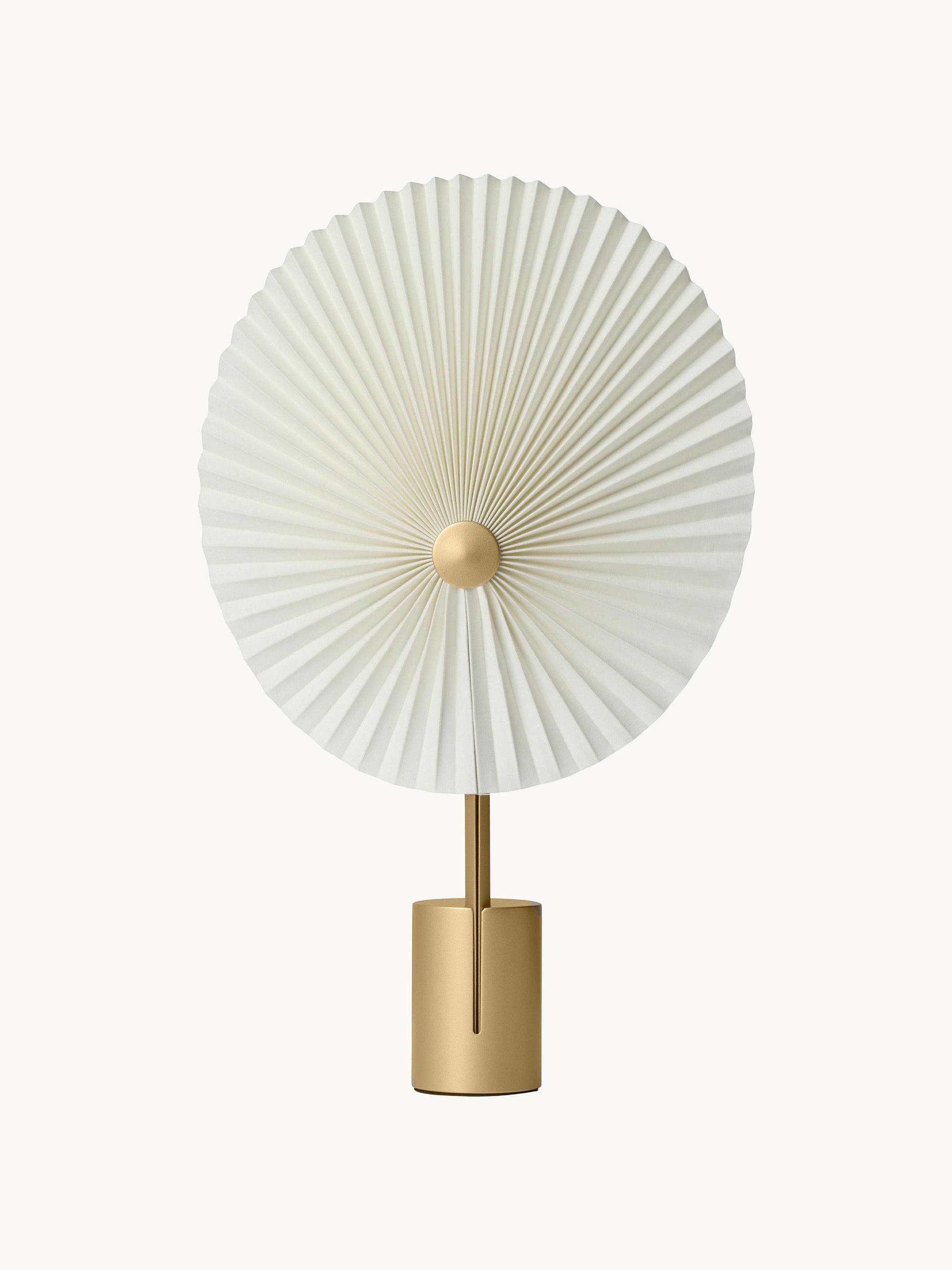 Grande lampe à poser LED mobile Tobin, intensité ajustable - Blanc, doré