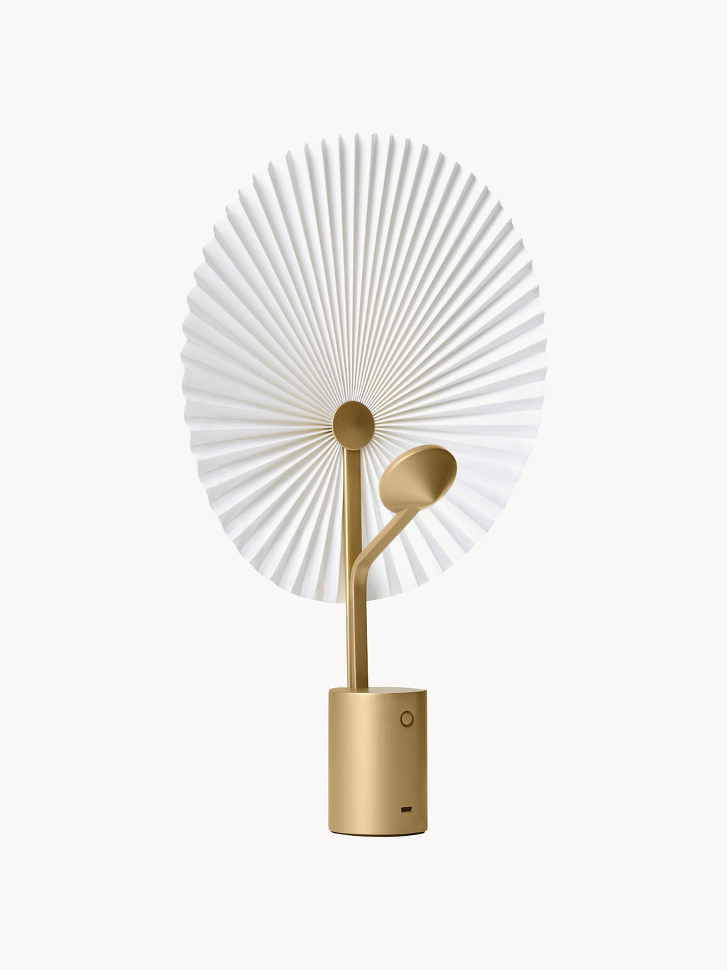 Grande lampe à poser LED mobile Tobin, intensité ajustable - Blanc, doré