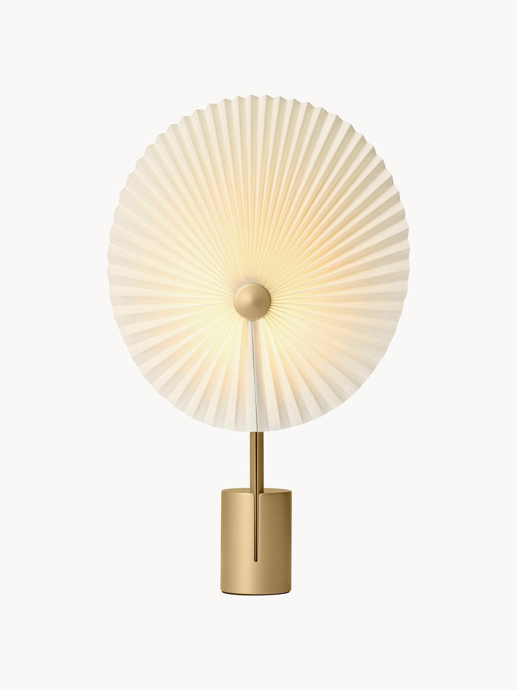 Grande lampe à poser LED mobile Tobin, intensité ajustable - Blanc, doré