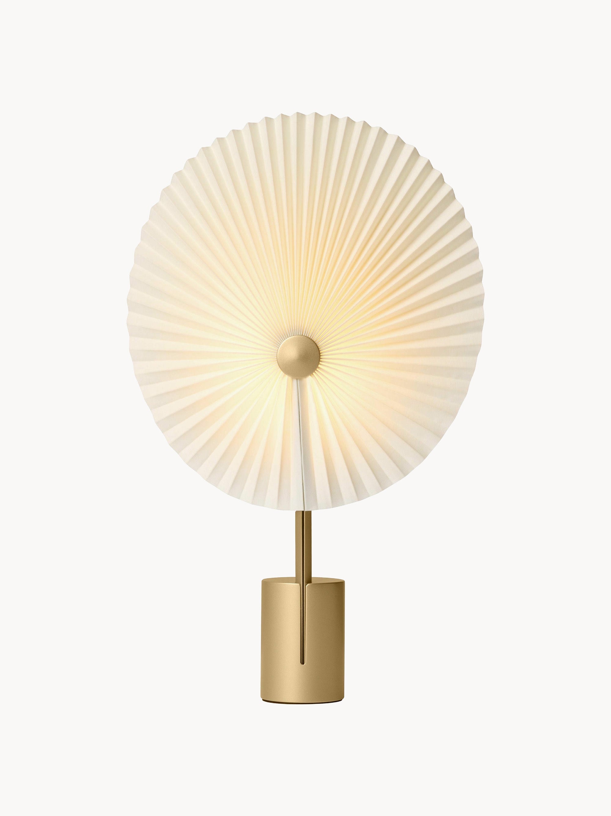 Grande lampe à poser LED mobile Tobin, intensité ajustable - Blanc, doré