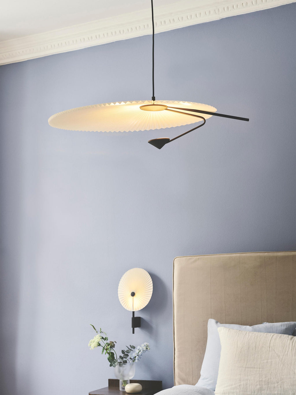 Grande suspension LED Tobin, intensité ajustable - Blanc, noir