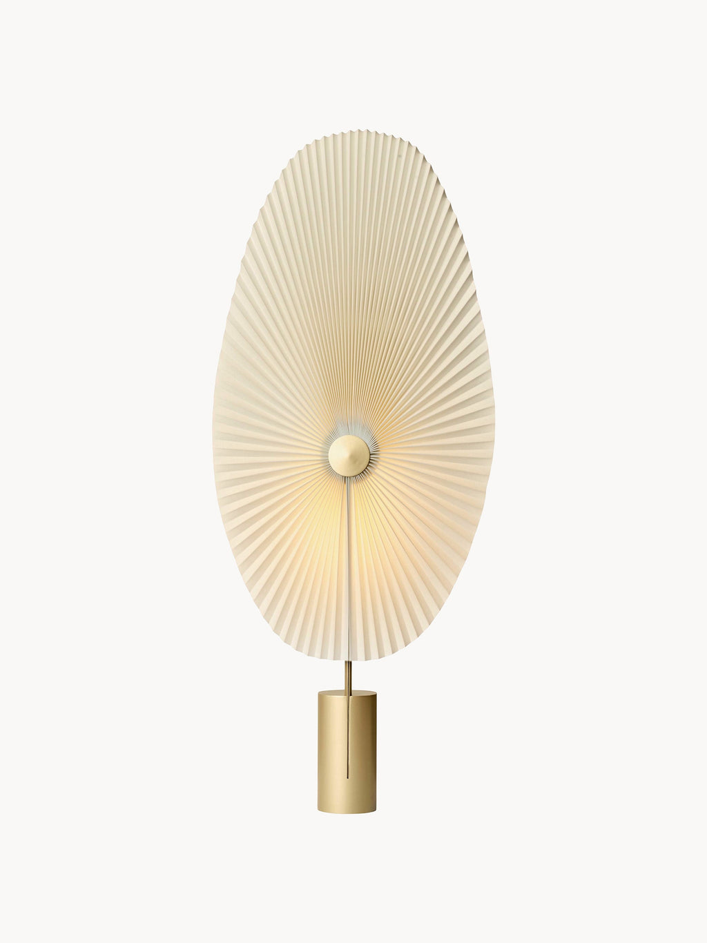 Petit lampadaire LED Tobin, intensité ajustable - Blanc, doré