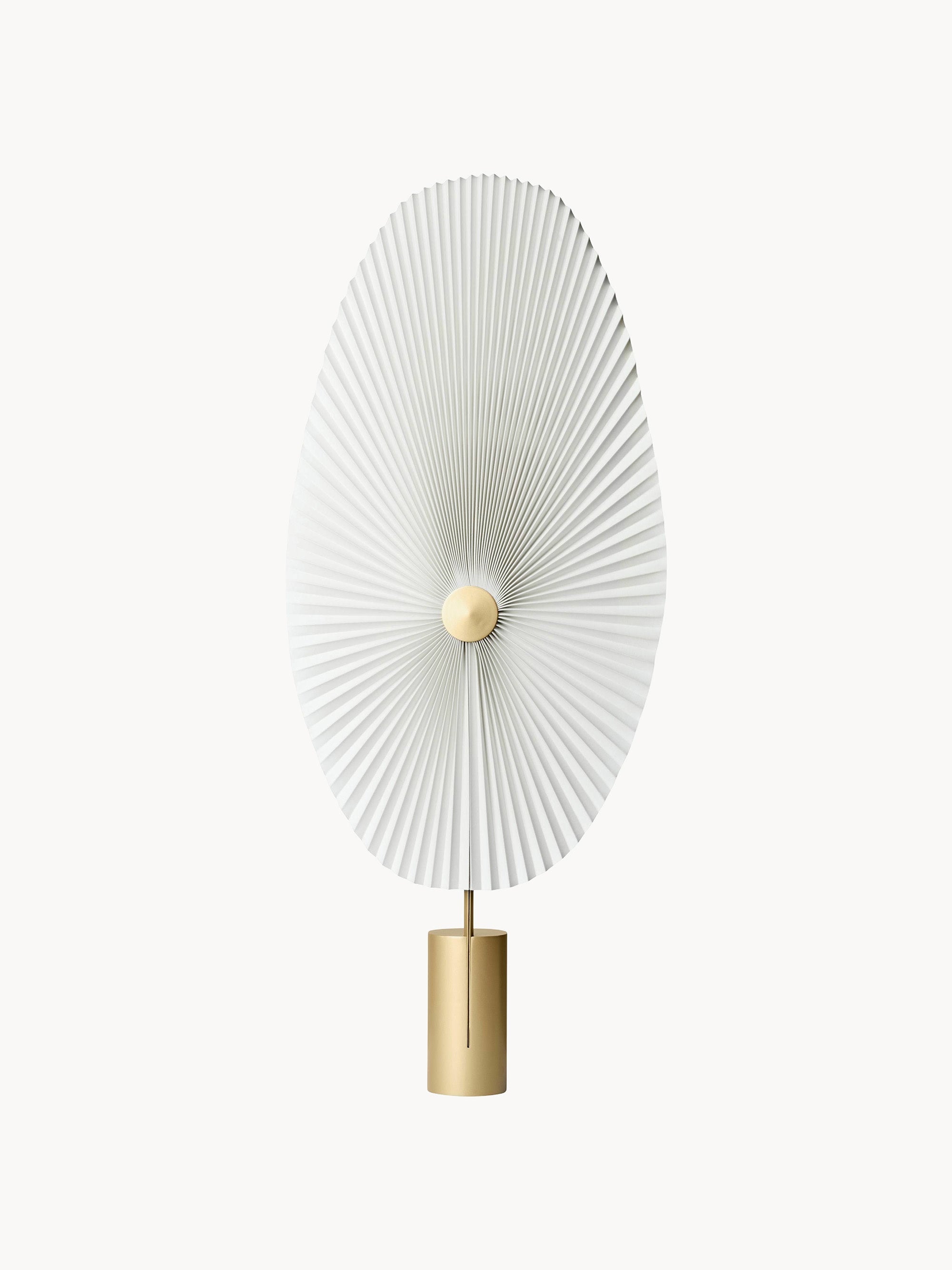 Petit lampadaire LED Tobin, intensité ajustable - Blanc, doré