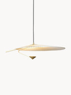 Grande suspension LED Tobin, intensité ajustable - Blanc, doré