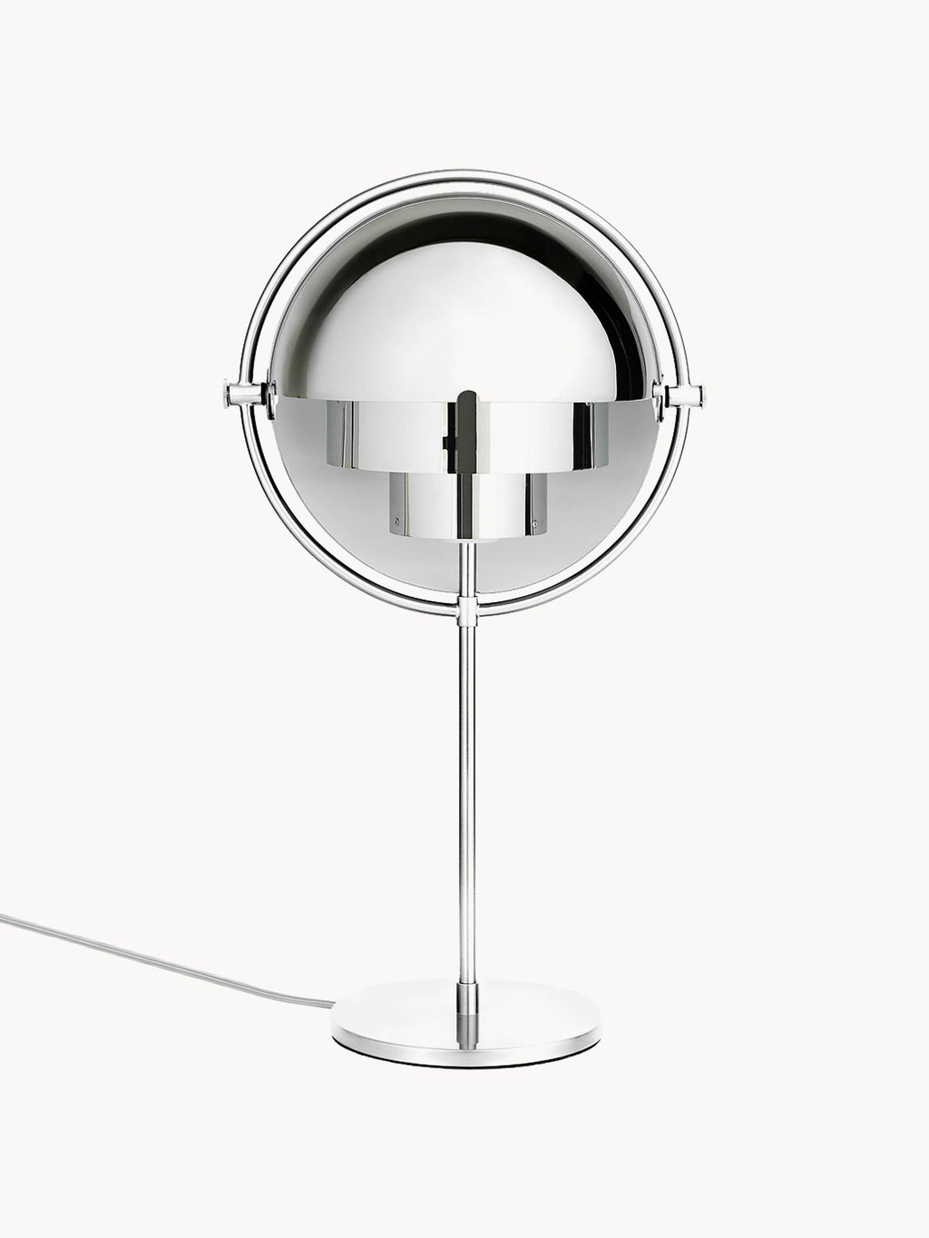 Grande lampe à poser orientable Egil - Argenté, haute brillance